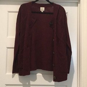 NWT, Women’s sweater, burgundy, size lg